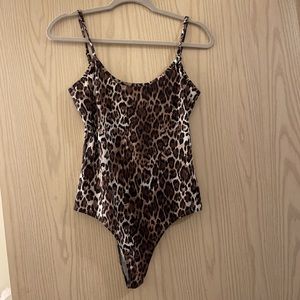 Cheetah print tank top body suit